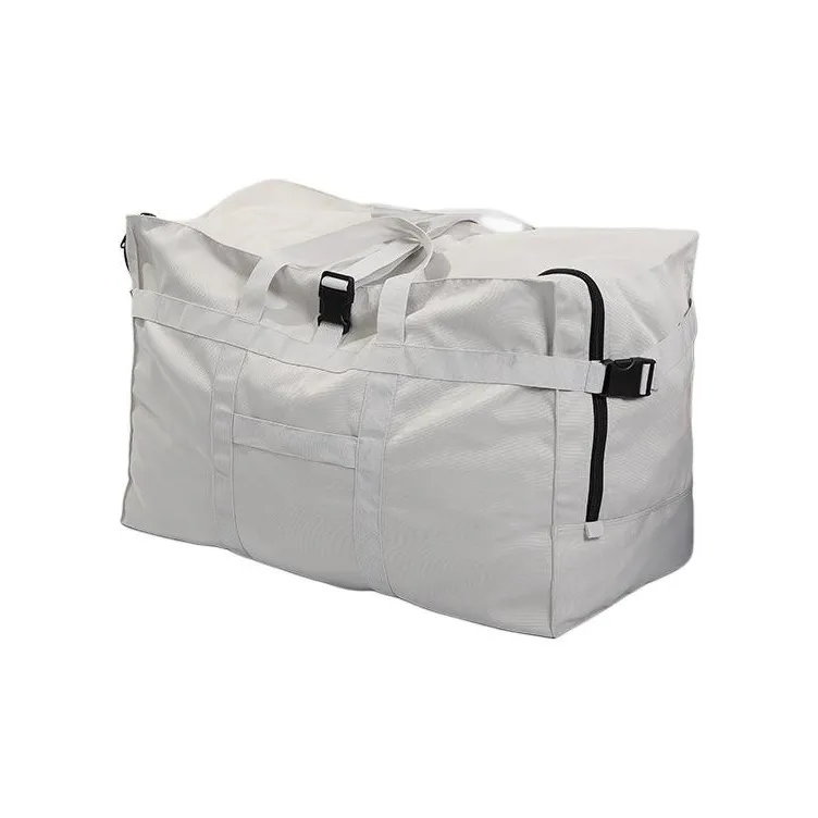 TINYAT Polyester Travel Bag Large Size Unisex Black/White/Gray-5