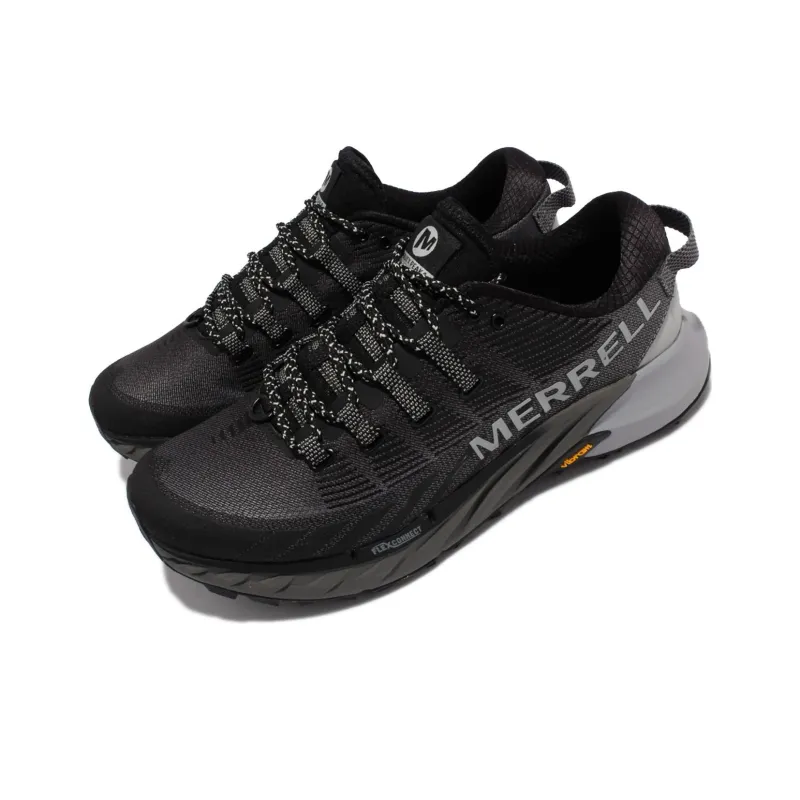 MERRELL Agility Peak 4 Durable Breathable Low Top Running Shoes Men's Black Gray-2