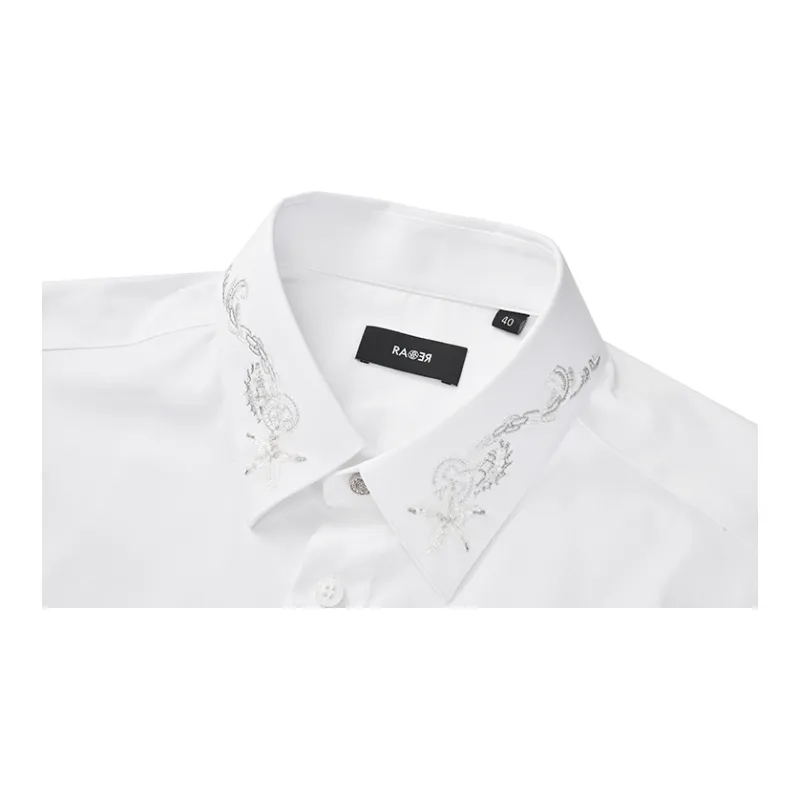 RARE Long Sleeved Shirts Men's White-3