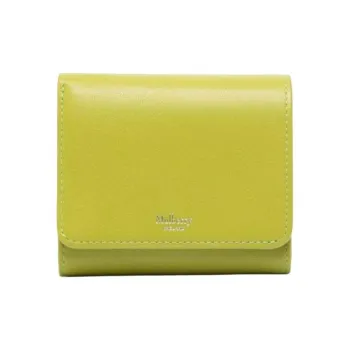 Mulberry Cow Leather Wallet Women's Bright Green