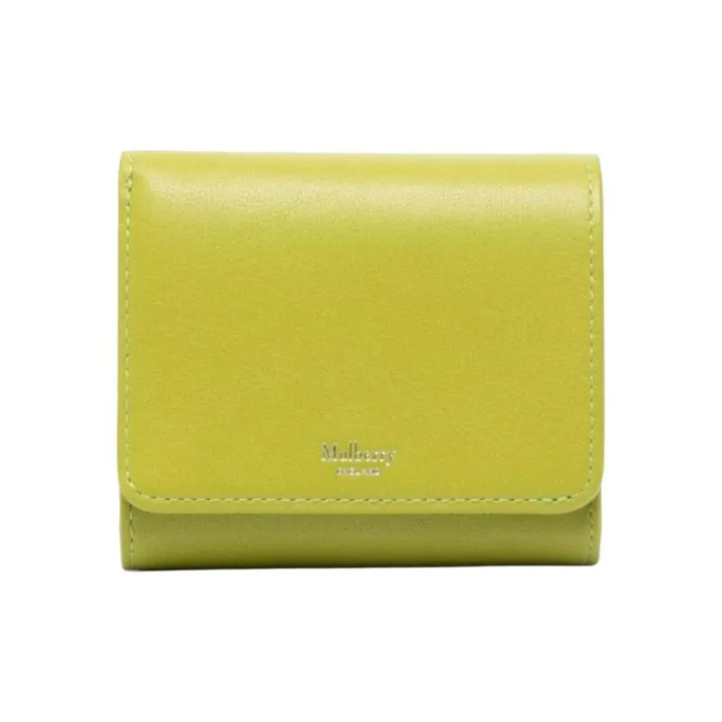 Mulberry Cow Leather Wallet Women's Bright Green-0
