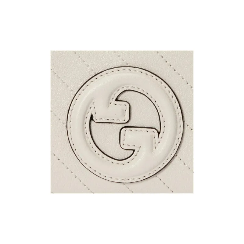 GUCCI BlondieInterlocking Collection Leather Wallet Women's White-6