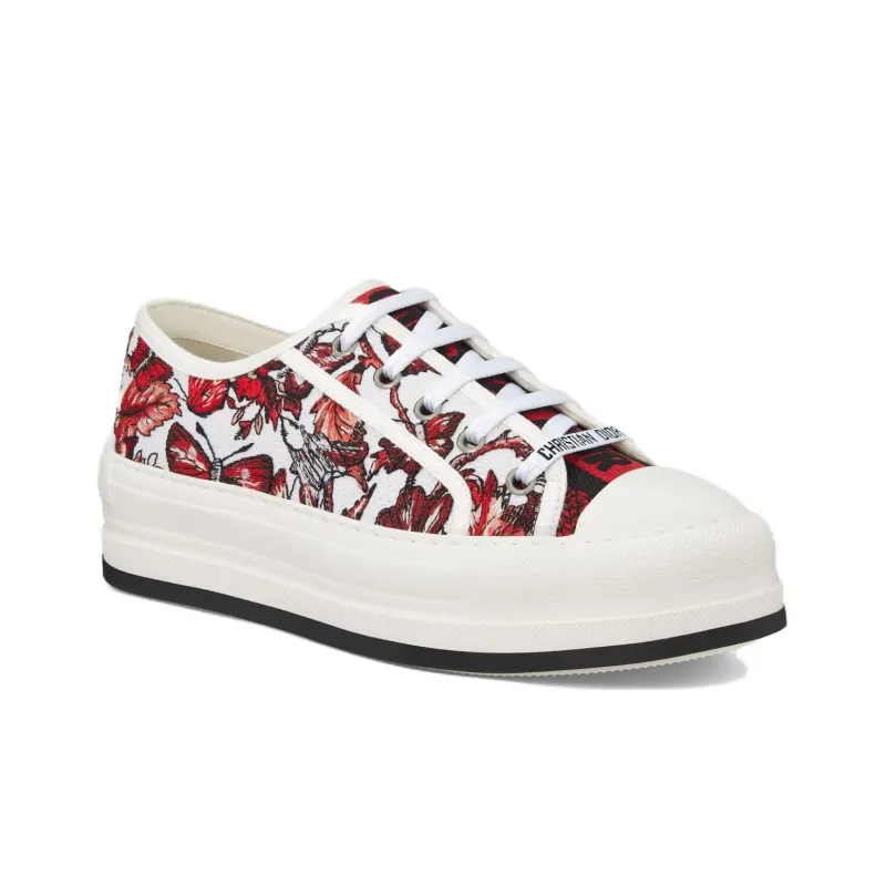 DIOR Walk'n'Dior Platform Shoes Low Top Skateboard Shoes Women's Red-2