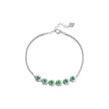 Best Wishes Ice Glutinous Jadeite Bracelets Unisex