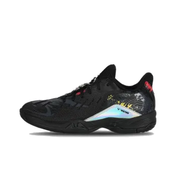 VICTOR Cushioned Slip Resistant Low Top Badminton Shoes Unisex Black