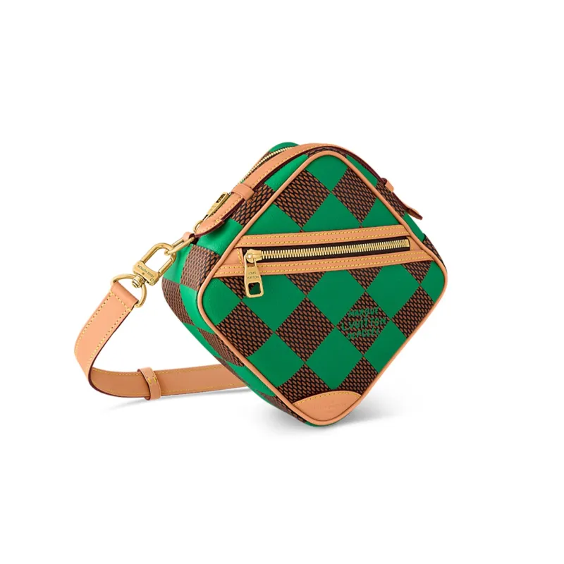 LOUIS VUITTON Chess Messenger Bag Damier Pop Green-1