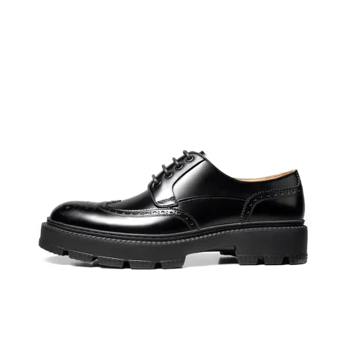 THOM WILLS Business Formal Shiny Derby Shoes Casual Shoes Men's Black