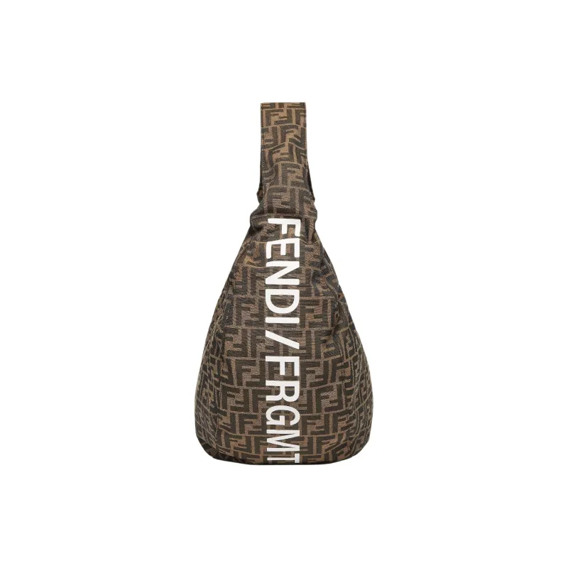 FENDI FRGMT Junya Ito Collaboration Polyester Crescent Bag Handbag Women's Brown-3