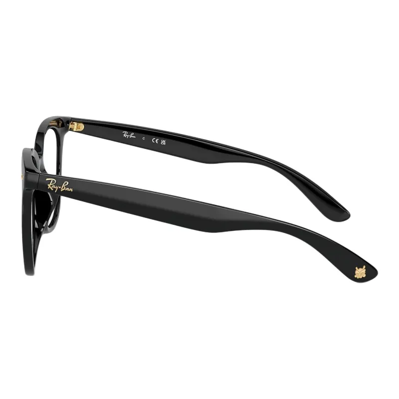 RayBan Injection Molded Square Eyeglass Frames Unisex Black-3