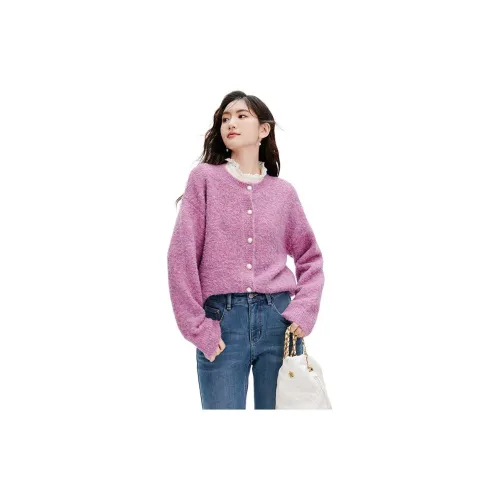 Hopeshow Sweaters Women's Rose Water Pink 178