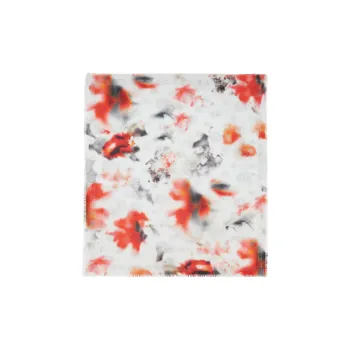 Alexander McQueen Obscured Flower Frayed edge Scarf