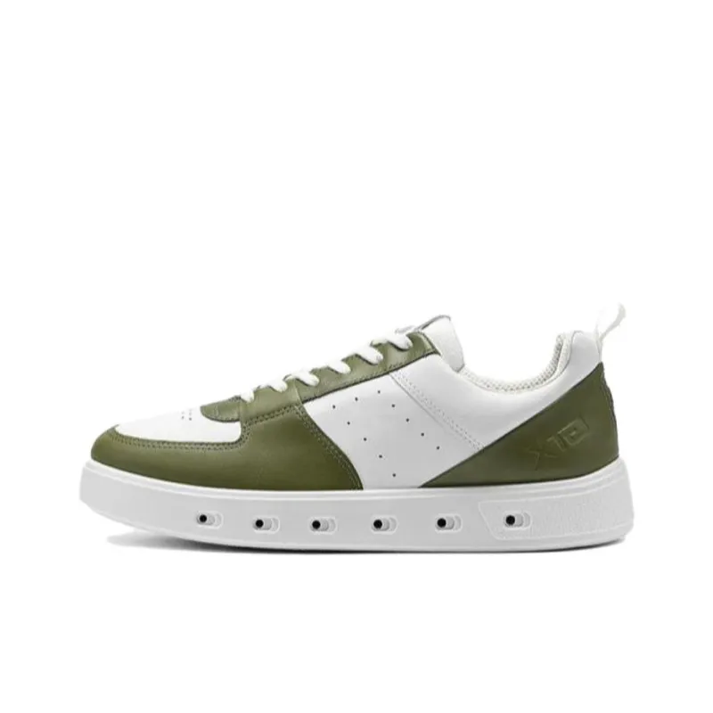 Ecco Low Top Skateboard Shoes Men's White Green-0
