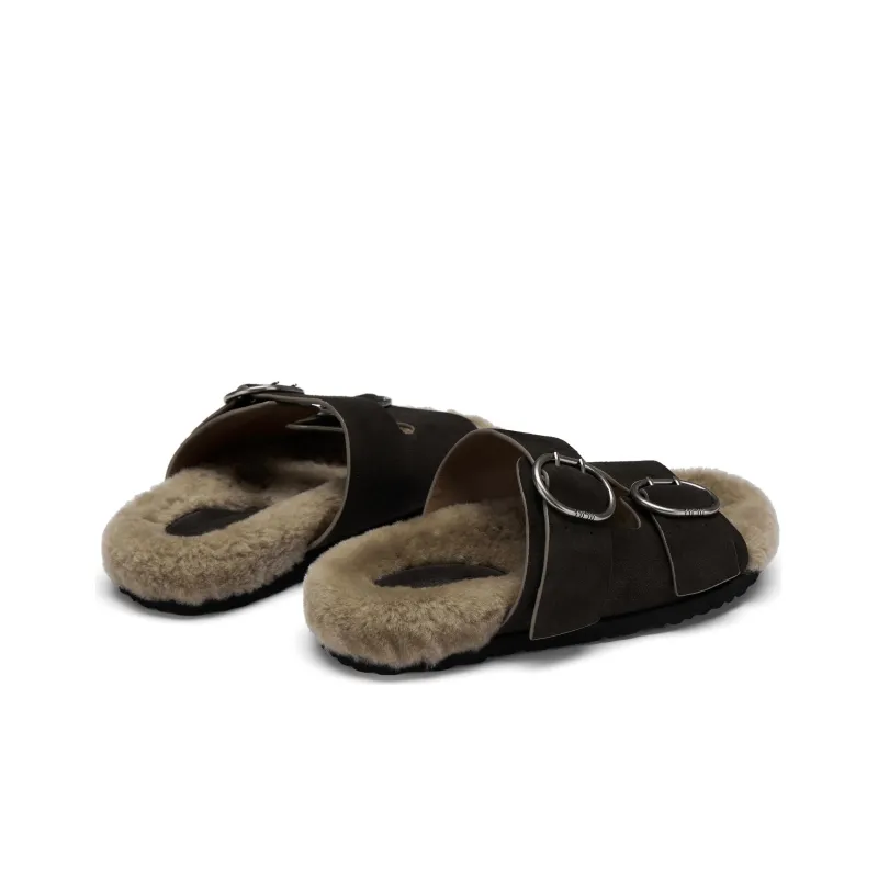 73Hours Warm And Hot Smart Slide Slippers Women's Black-3