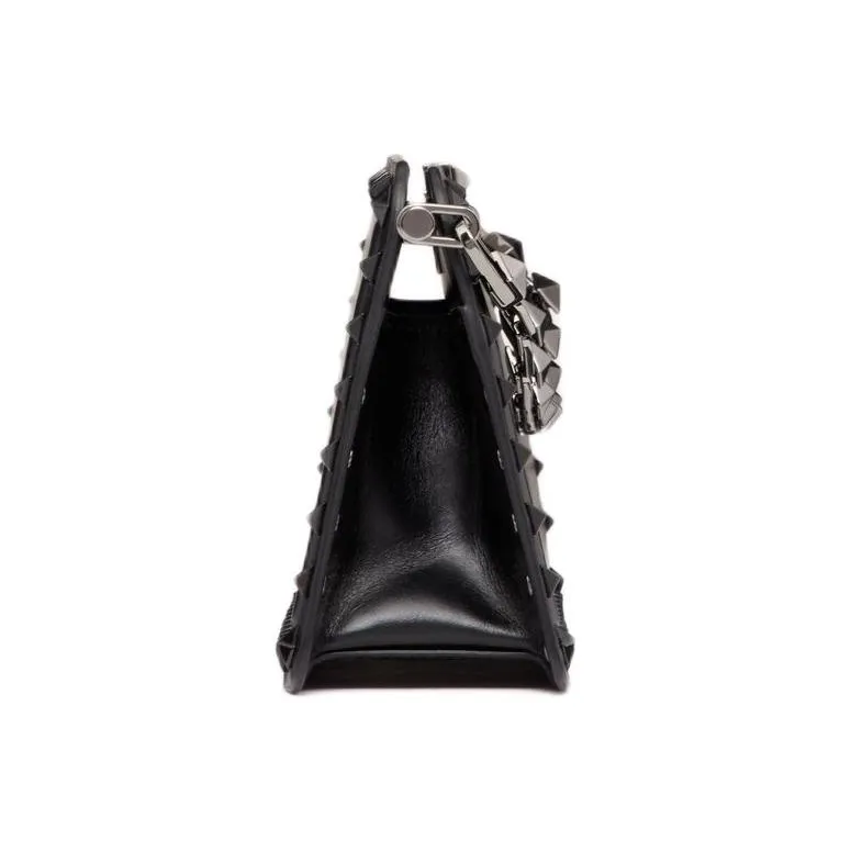 Valentino ROCKSTUD Calfskin Clutch Women's Black-2