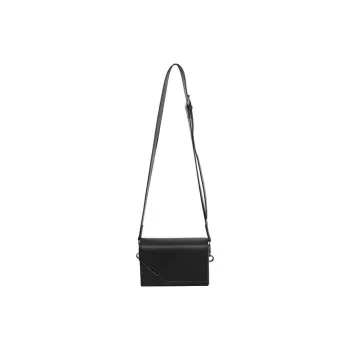 HAWA PU Box Bag Shoulder Bag Crossbody Bag Medium Size Unisex Black