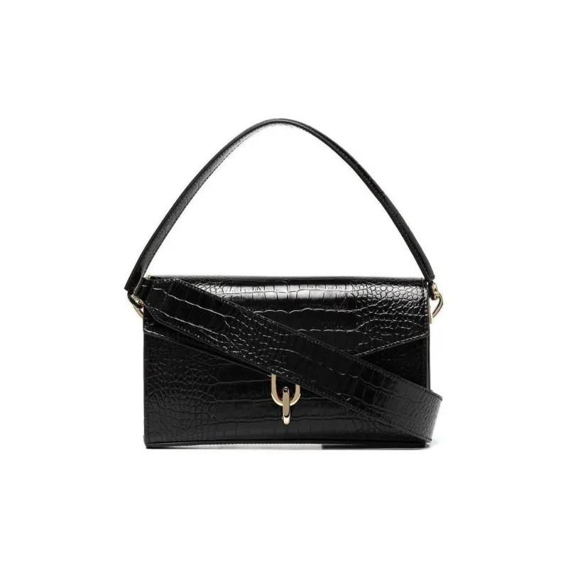 Anine Bing Colette Crocodile effect Shoulder Bag-0