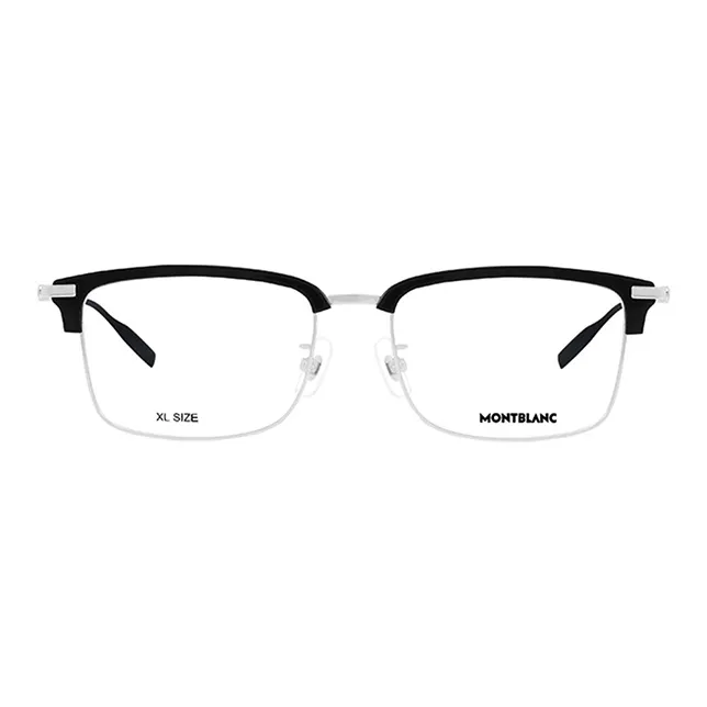 MONTBLANC Plate And Metal Browline Eyeglass Frames Men's-1