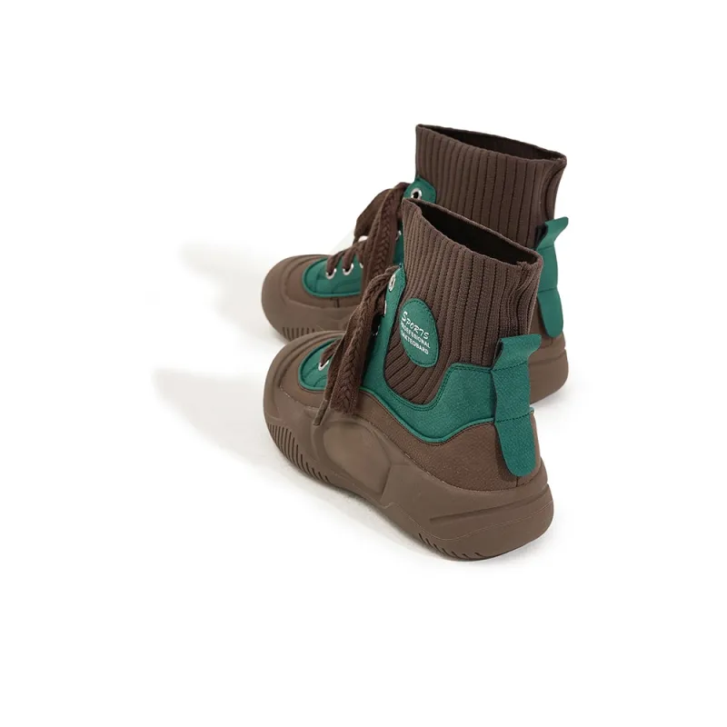 Milan Love Song Wear-Resistant Lightweight Height Increasing High-Top Casual Shoes Women's-22