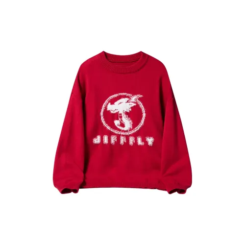 Jifffly Knitwear Unisex Red