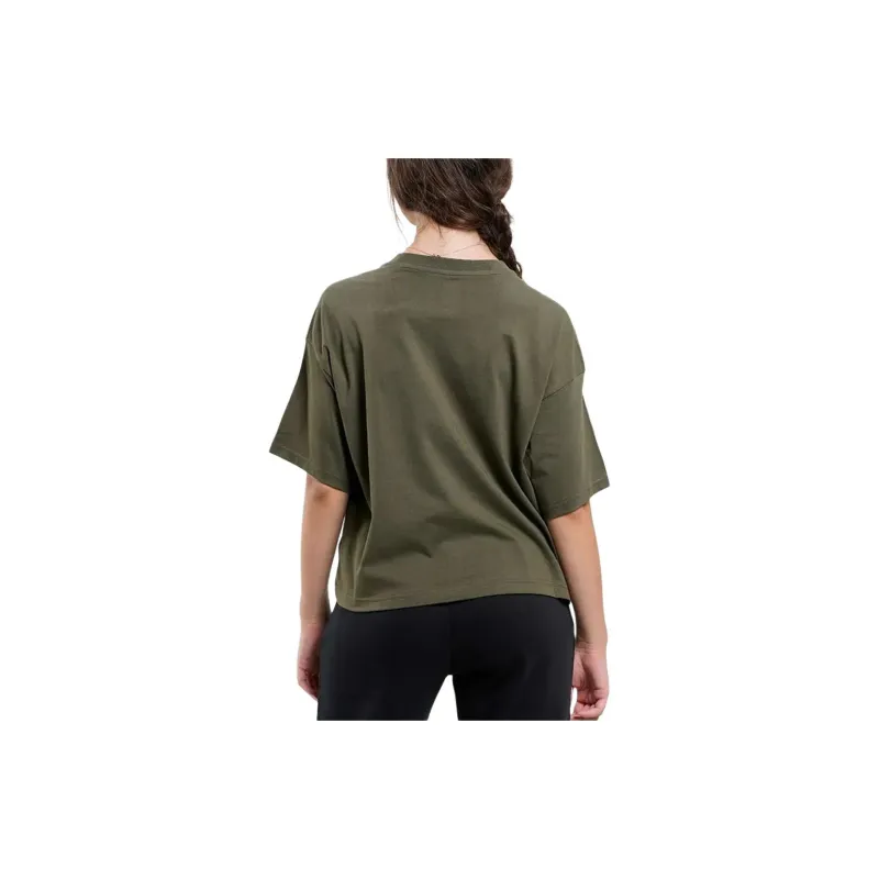 Reebok LOGO GRAPHIC TEE T-Shirt Women's Olive Green-1