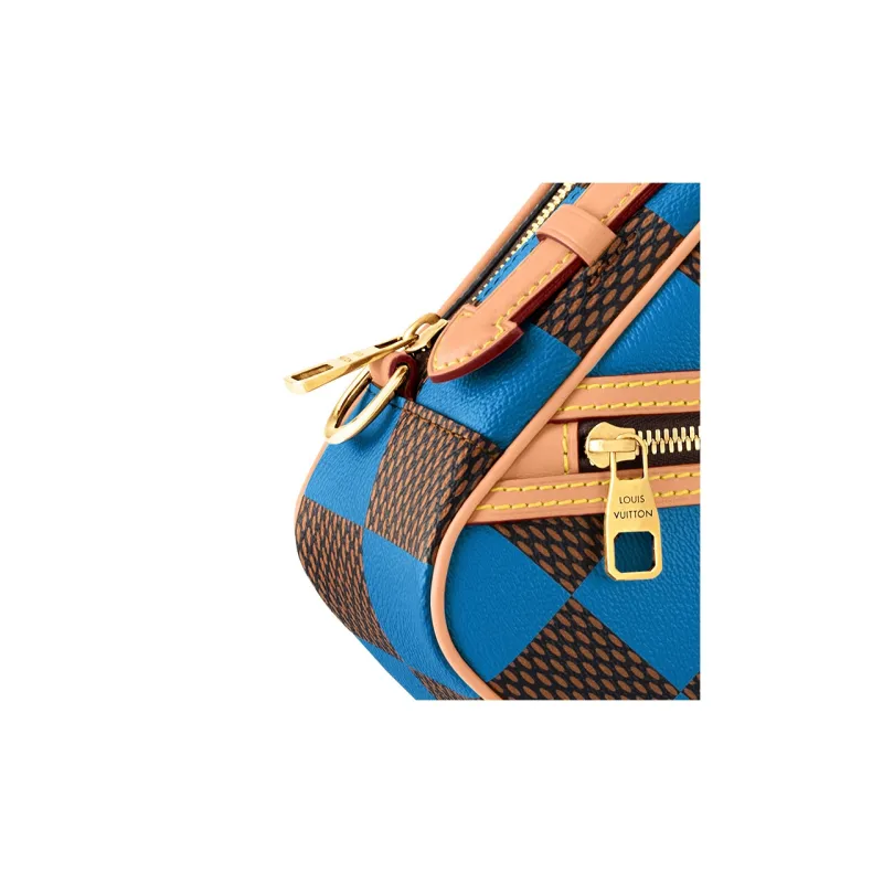 LOUIS VUITTON Chess Messenger Bag Damier Pop Blue-4