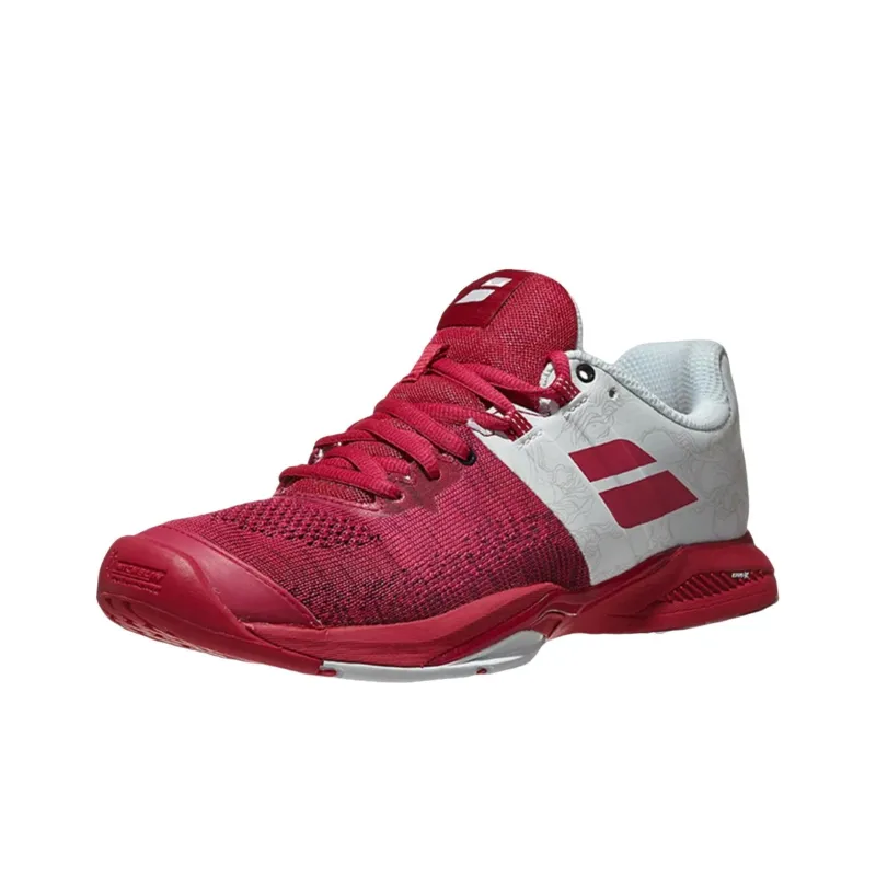 Babolat Cushioning Slip Resistant Low Top Tennis Shoes Women's Red White-2