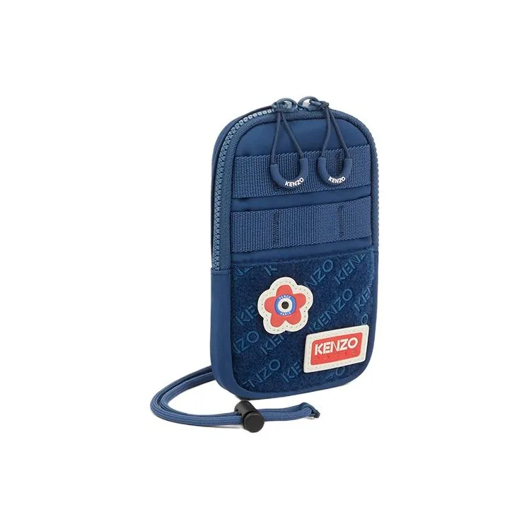 KENZO Fabric Cell Phone Pouch Unisex Marine Blue-0
