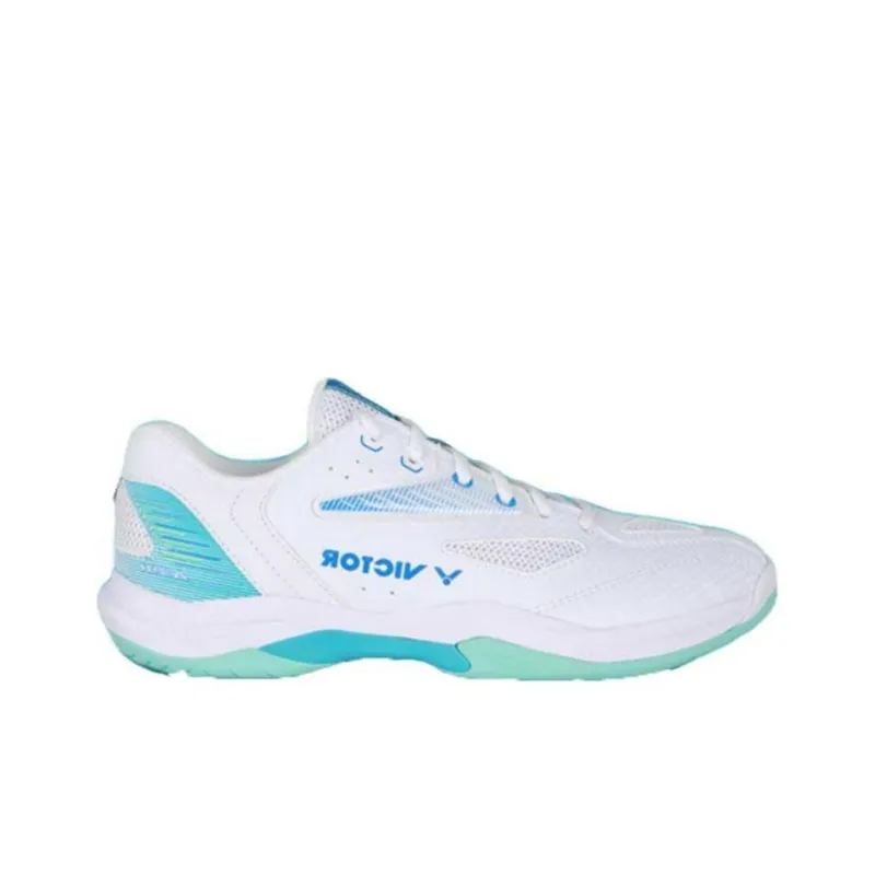 VICTOR Cushioning Breathable Badminton Shoes Unisex White Blue-3