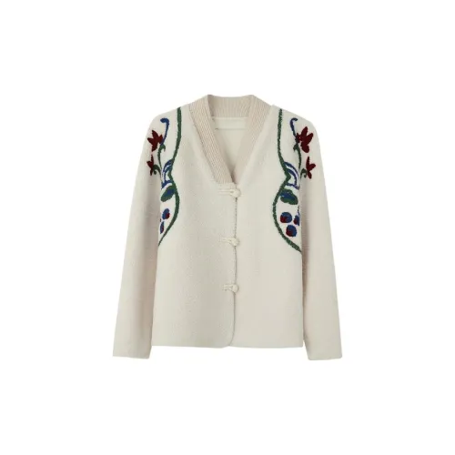 Dme Velvet Jackets Women's Off White