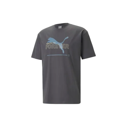 PUMA ESSENTIALS T-Shirts Men Gray