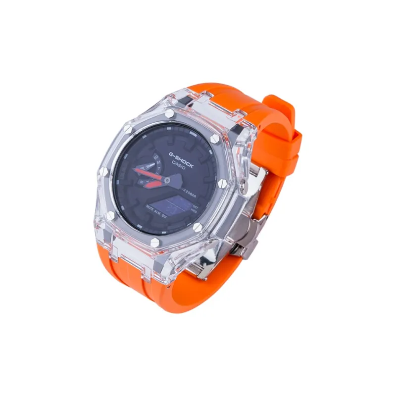 SHOCKTIMES 4.0 Glacier Orange Integrated Watch Case Strap Unisex-4