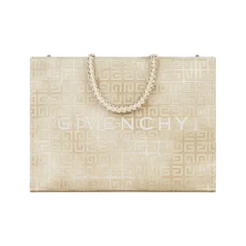 Givenchy G Tote4G Cotton With Calfskin Shoulder Bag, Crossbody Bag, Handbag Medium Size Women's Dusty Gold