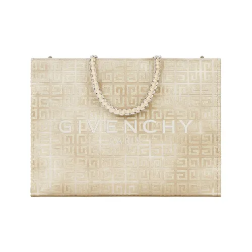 Givenchy G Tote4G Cotton With Calfskin Shoulder Bag, Crossbody Bag, Handbag Medium Size Women's Dusty Gold