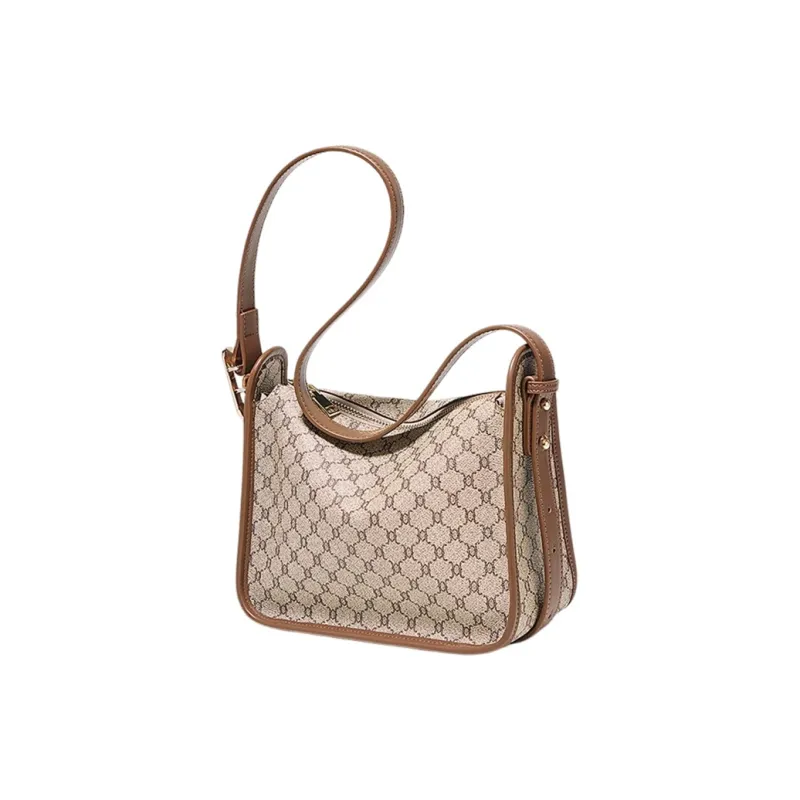 Marino Orlandi Synthetic Leather Small Square Bag, Dumpling Bag, Shoulder Bag, Crossbody Bag Medium Large Women's Khaki-2