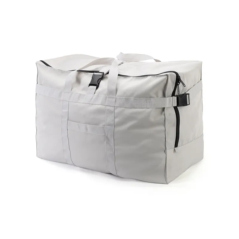 TINYAT Polyester Travel Bag Large Size Unisex Black/White/Gray-4