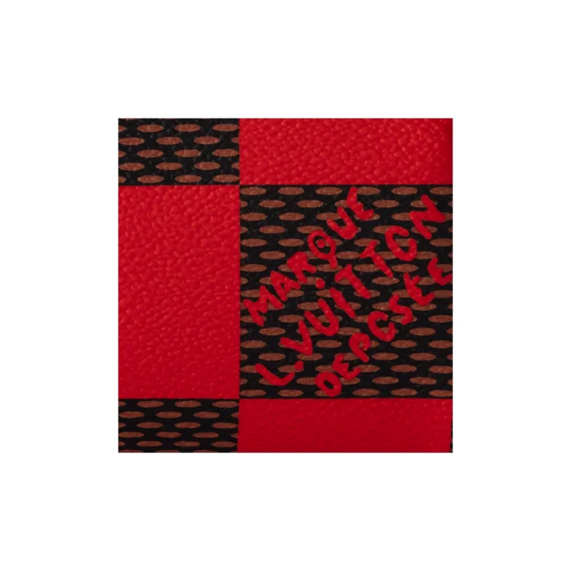 LOUIS VUITTON Nano Speedy Bandoulière Damier Pop Red-5