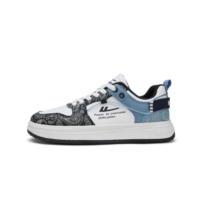 WARRIOR Skateboard Shoes Unisex High Top Dark Blue/Light Blue-22