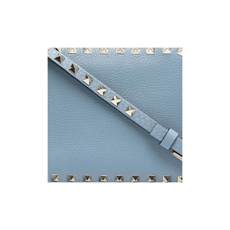 Valentino GARAVANICruise Leather Shoulder Bag Women's Light Blue-2