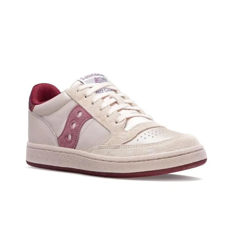 Saucony Jazz Court Cushioning Wear-Resistant Low-Top Skateboard Shoes Unisex Pink-2