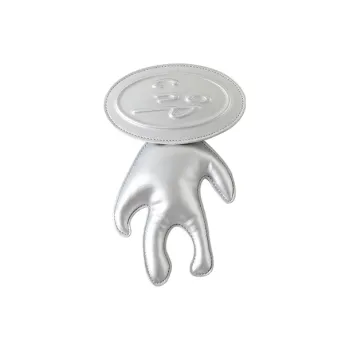 CONP Polyurethane Card Holder Trumpets Unisex Silver