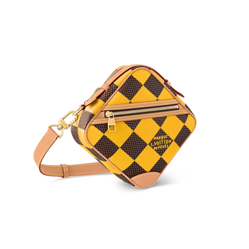 LOUIS VUITTON Chess Messenger Bag Damier Pop Jaune Mat-1
