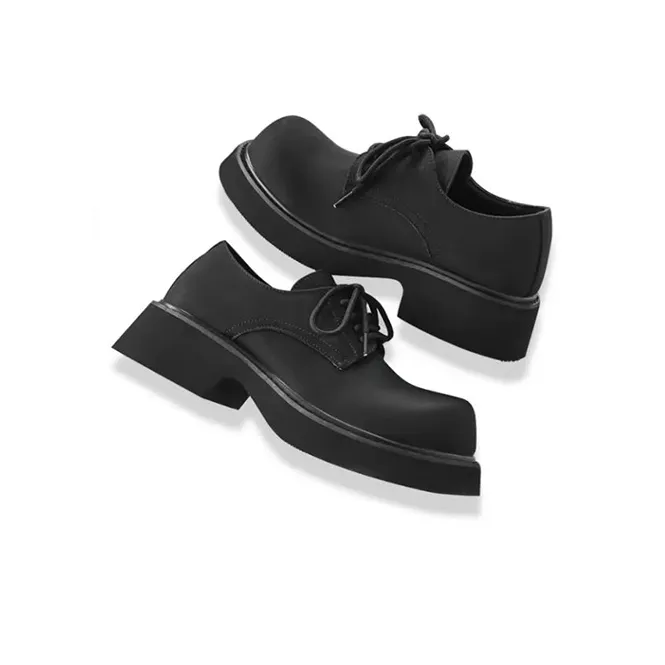 Bellum Han Low-Top Casual Leather Shoes Unisex Black-14