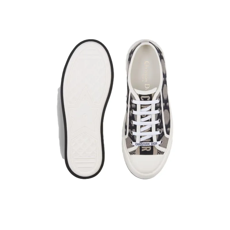 DIOR Women's Walk'N'DIOR Platform 'Macrocannage - Deep Blue Beige'-4