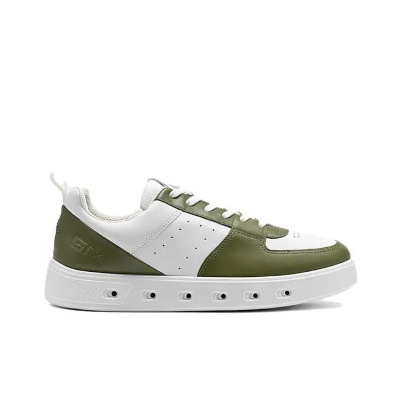 Ecco Low Top Skateboard Shoes Men's White Green-1