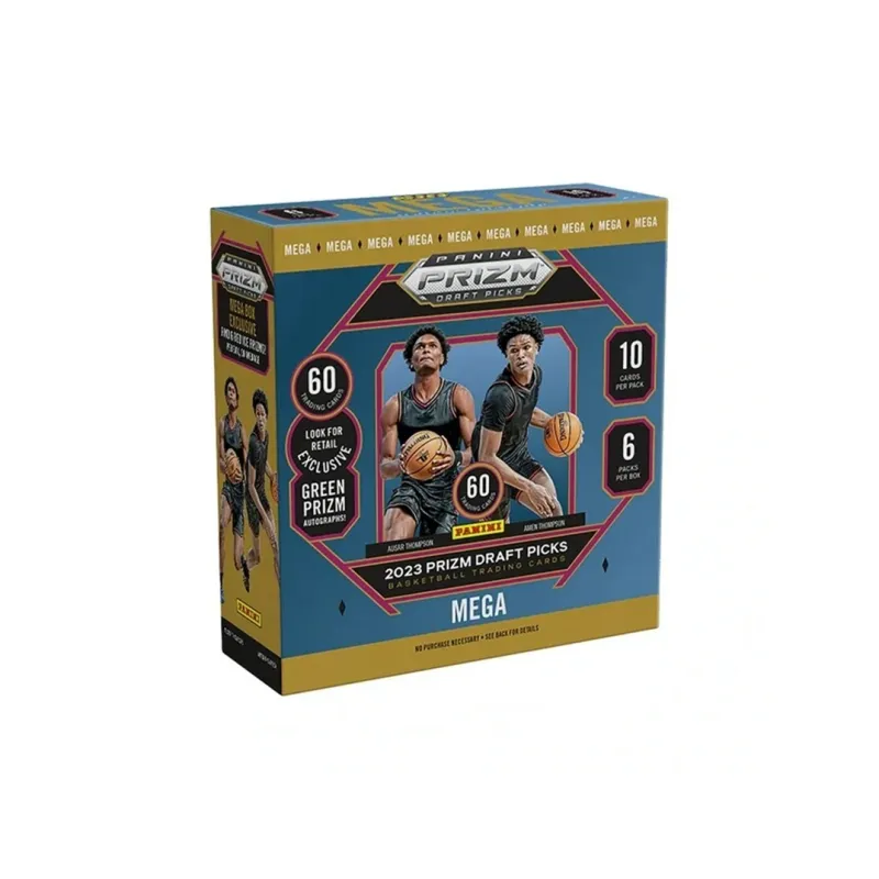 PANINI 2023 2024 PANINI Prizm Draft Picks Basketball Green Prizim Mega Box 4x Lot-0