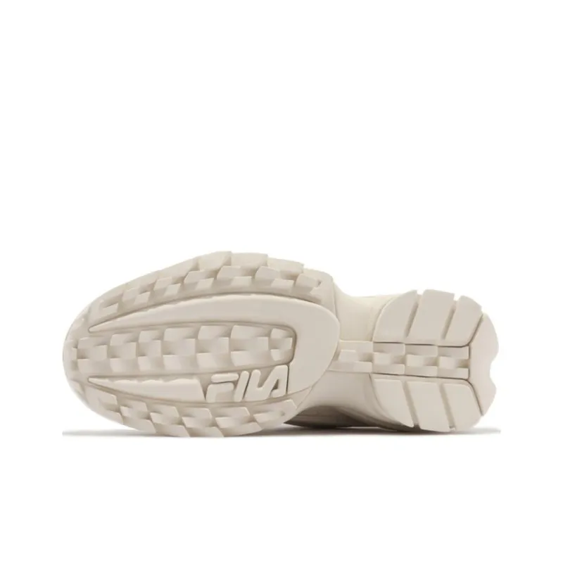 FILA Disruptor Series 2 EXP Cushioning Wear-Resistant Low-Top Casual Shoes Women's Ecru-3