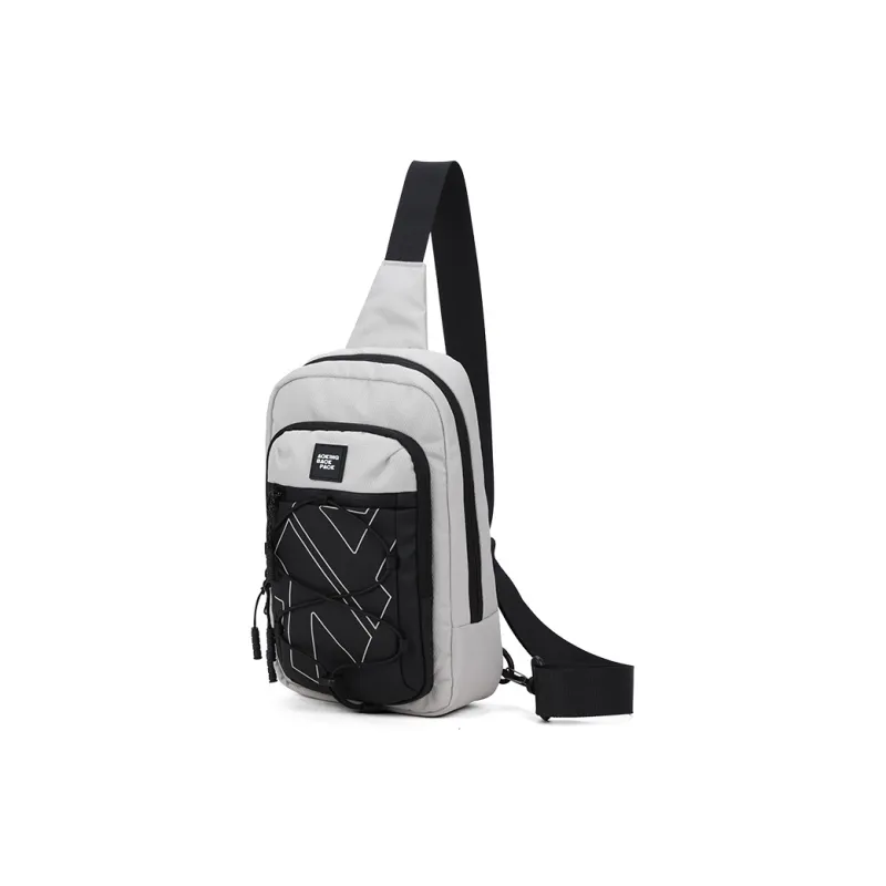 AOKING AK Polyester Travel Crossbody Small Bag Unisex Gray/Black-0