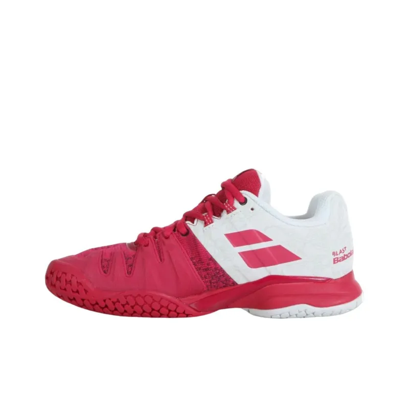 Babolat Cushioning Slip Resistant Low Top Tennis Shoes Women's Red White-0