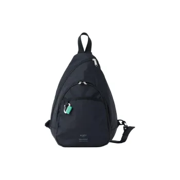 Anello Nylon Shoulder Bag Crossbody Bag Unisex Black