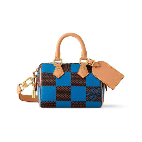 LOUIS VUITTON Nano Speedy Bandoulière Damier Pop Blue